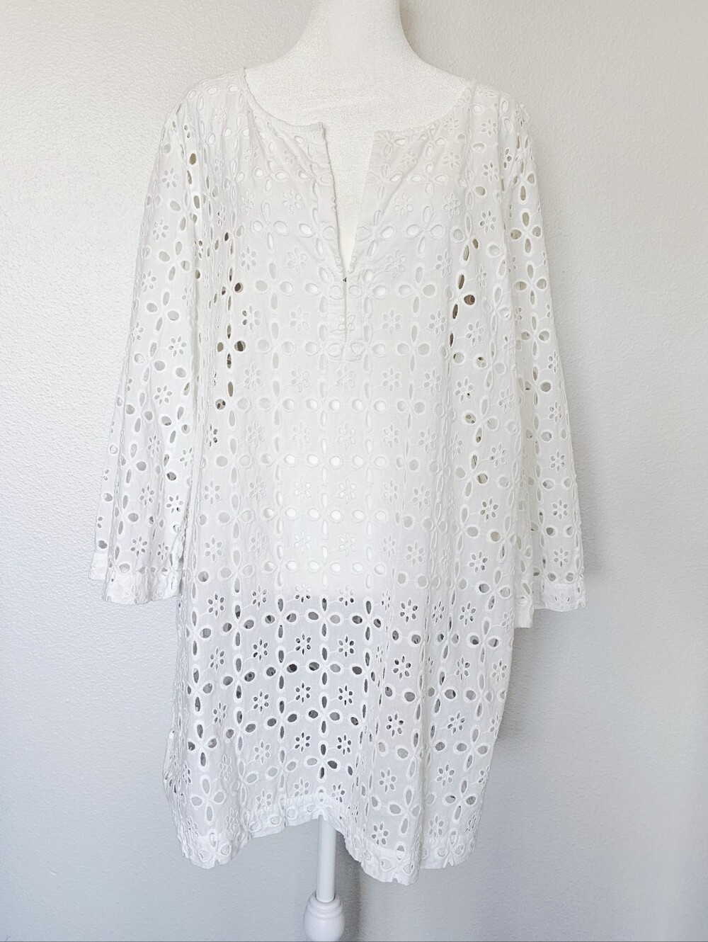 J. Crew White Eyelet Tunic Dress